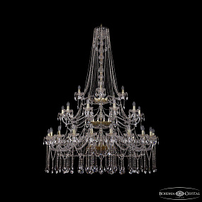Большая хрустальная люстра Bohemia IVELE Crystal 1413/20+10+5/530/h-201/3d G