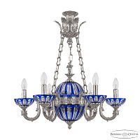 Подвесная люстра Bohemia Ivele Crystal Florence 71003P/6/175 Ni P Clear-Blue/H-1H Y8 FA4S