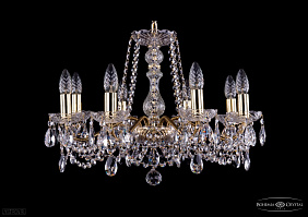 Хрустальная подвесная люстра Bohemia IVELE Crystal 1214/8/200/G