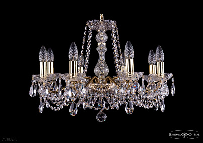 Хрустальная подвесная люстра Bohemia IVELE Crystal 1214/8/200/G