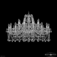 Большая хрустальная люстра Bohemia IVELE Crystal 1413/16+8/360 Ni