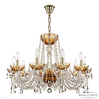 Хрустальная подвесная люстра Bohemia IVELE Crystal 5402/10/240 G Amber/M-1H