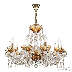 Хрустальная подвесная люстра Bohemia IVELE Crystal 5402/10/240 G Amber/M-1H