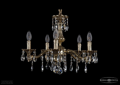 Литая подвесная люстра с хрусталем Bohemia IVELE Crystal 1710/5/160/A/GB