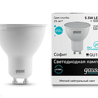 Лампа светодиодная Gauss GU10 5,5Вт 4100K 13626