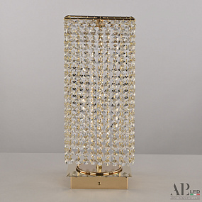 Хрустальная светодиодная настольная лампа APL LED Rimini S500.L4.15-38.A.3000.Gold