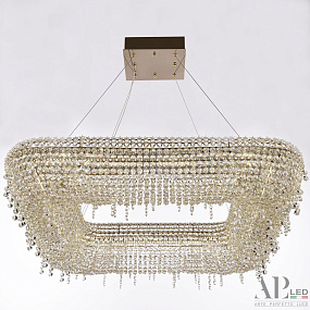 Хрустальная подвесная светодиодная люстра APL LED Rimini S504.0.80.B.4000.Gold