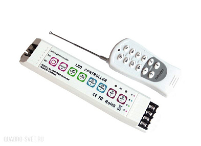 RGB контроллер для светод. лент с пультом 12V/24V, 3 канала по 6А. Donolux DL-18302/RGB Controller