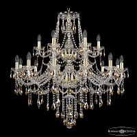 Большая хрустальная люстра Bohemia IVELE Crystal 1415/12+6/360/2d G K721