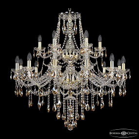 Большая хрустальная люстра Bohemia IVELE Crystal 1415/12+6/360/2d G K721