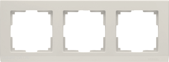 Рамка на 3 поста (слоновая кость) Werkel WL04-Frame-03-ivory