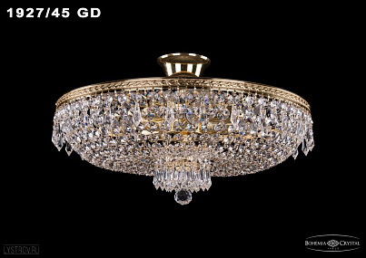 Хрустальная потолочная люстра Bohemia IVELE Crystal 1927/45Z/G