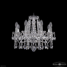 Хрустальная подвесная люстра Bohemia IVELE Crystal 1413/8/165 Ni
