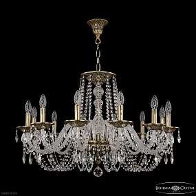 Большая хрустальная люстра Bohemia IVELE Crystal 16202/12/300 PB