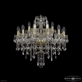 Хрустальная подвесная люстра Bohemia IVELE Crystal 1415/12+6/220 G