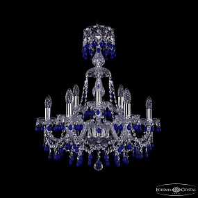 Хрустальная подвесная люстра Bohemia IVELE Crystal 1410/6+3/195/XL-66 Ni V3001
