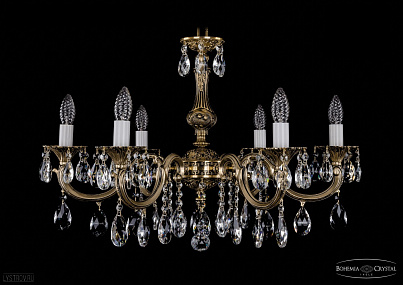 Литая подвесная люстра с хрусталем Bohemia IVELE Crystal 1702/6/265/A/GB