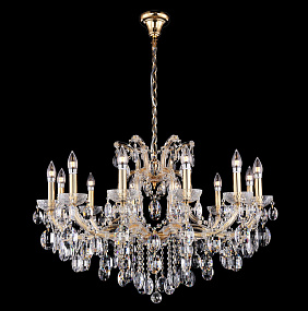 Большая хрустальная люстра Crystal Lux HOLLYWOOD SP12 GOLD