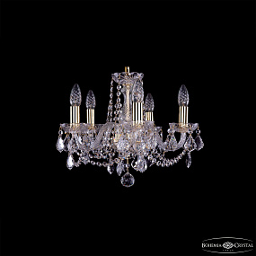 Хрустальная подвесная люстра Bohemia IVELE Crystal 1402/5/141/G/Leafs