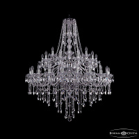Большая хрустальная люстра Bohemia IVELE Crystal 1415/20+10+5/400/2d Ni
