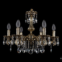 Литая подвесная люстра с хрусталем Bohemia IVELE Crystal 1710/6/160/A/GB