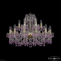Большая хрустальная люстра Bohemia IVELE Crystal 1410/12+6/240 G V7010