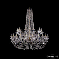 Большая хрустальная люстра Bohemia IVELE Crystal 1402/24+12/530/h-160 G