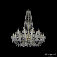 Большая хрустальная люстра Bohemia IVELE Crystal 1410/20+10/400/h-130 G V0300