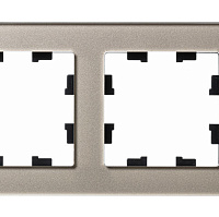 Рамка 2 поста Schneider Electric ATLASDESIGN NATURE стекло, шампань (пластик) ATN320502