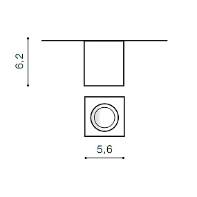 Накладной светодиодный светильник Azzardo Nano Square AZ2786