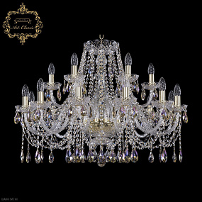 Большая хрустальная люстра Bohemia Art Classic 11.12.12+6.300.Gd.Sp.K801