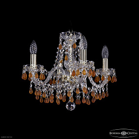 Хрустальная подвесная люстра Bohemia IVELE Crystal 1410/4/141 G V1003