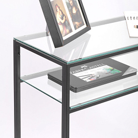 Консольный столик с полкой в прихожую AllConsoles  1041-CB clear