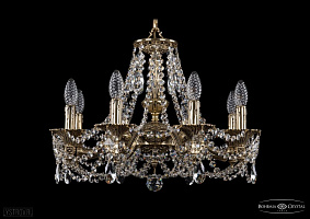 Литая подвесная люстра с хрусталем Bohemia IVELE Crystal 1710/8/160/C/GB