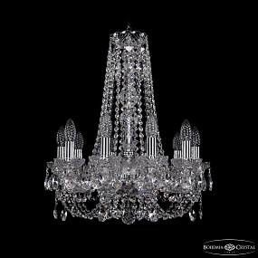 Большая хрустальная люстра Bohemia IVELE Crystal 1406/10/160/h-58 Ni