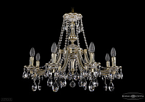 Литая подвесная люстра с хрусталем Bohemia IVELE Crystal 1771/8/220/A/GW