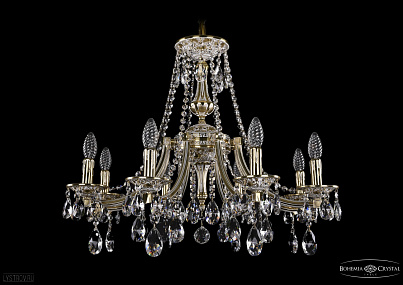 Литая подвесная люстра с хрусталем Bohemia IVELE Crystal 1771/8/220/A/GW