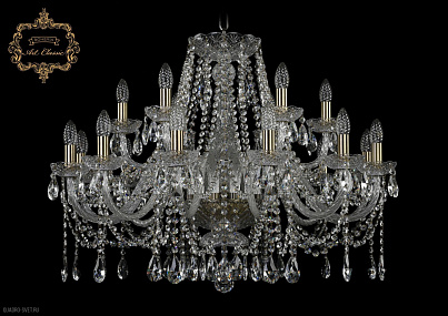 Большая хрустальная люстра Bohemia Art Classic 11.12.12+6.300.Br.Sp
