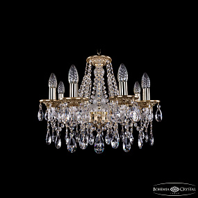 Хрустальная подвесная люстра Bohemia IVELE Crystal 1613/8/165/G