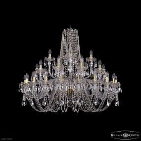 Большая хрустальная люстра Bohemia IVELE Crystal 1402/20+10+5/400 G