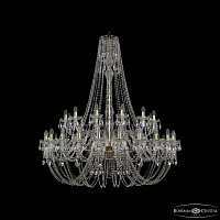 Большая хрустальная люстра Bohemia IVELE Crystal 1406/24+12/530/h-164 G