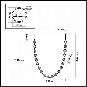 Подвесной светодиодный светильник Odeon Light CRYSTAL 5008/80L