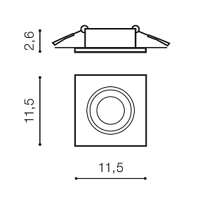 Встраиваемый светильник Azzardo Hugo 1 downlight AZ1736