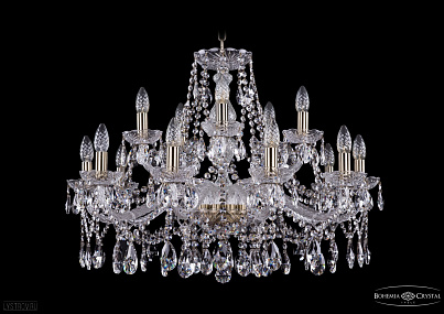 Хрустальная подвесная люстра Bohemia IVELE Crystal 1413/10+5/300/Pa