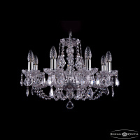 Хрустальная подвесная люстра Bohemia IVELE Crystal 1406/8/195/Ni/Leafs