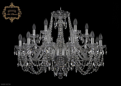 Большая хрустальная люстра Bohemia Art Classic 11.11.12+6.300.Cr.Sp
