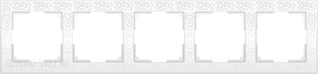 Рамка на 5 постов  (белый) Werkel WL05-Frame-05-white
