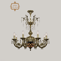 Хрустальная подвесная люстра Bohemia Art Classic 31.12.8.KR175SP.250IT.GB.Sp.Amber.Blue.1E