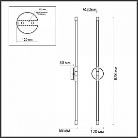 Настенный светодиодный светильник Odeon Light ANTA 4393/20WL