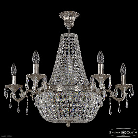 Подвесная хрустальная люстра Bohemia IVELE Crystal 2201H201/6/70IV Ni